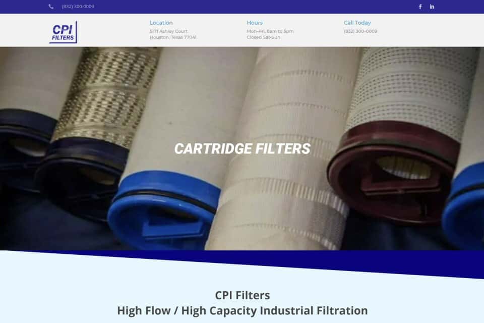 CPI Filters by Porous Metal Filters