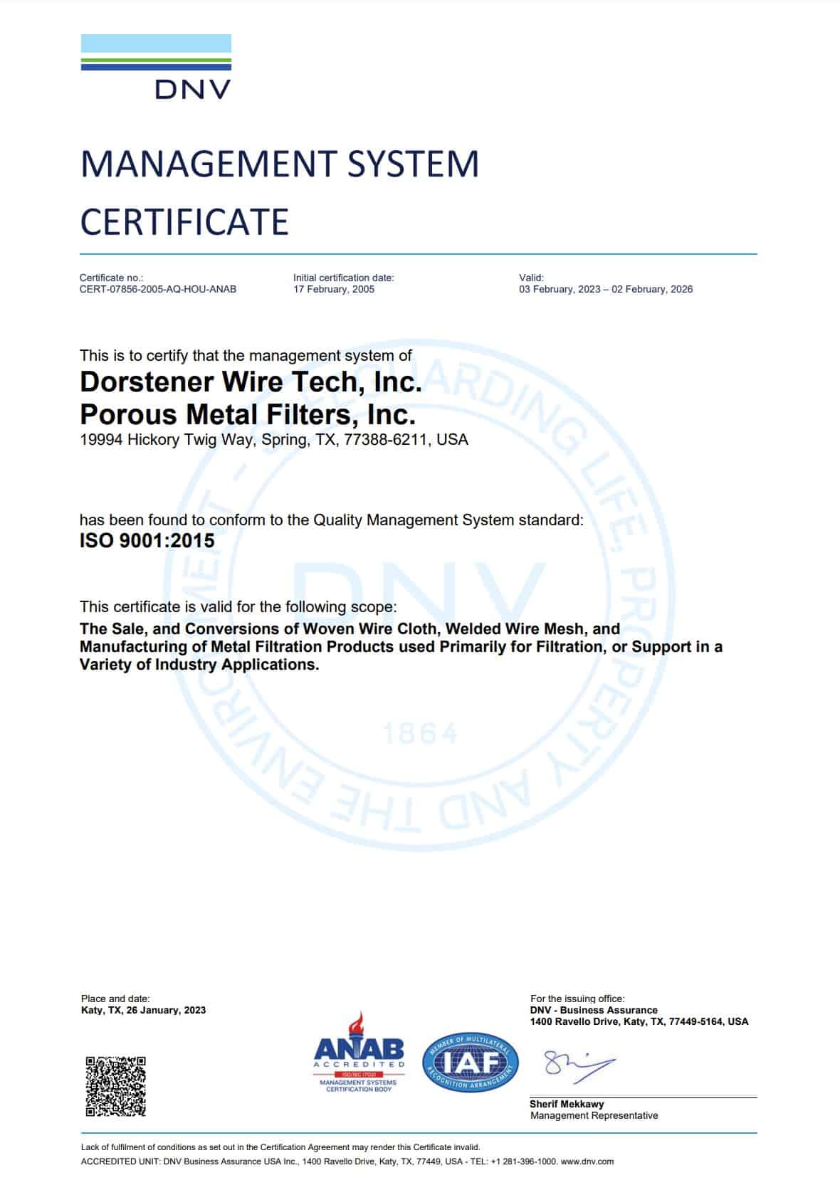 ISO Certified - Porous Metal Filters