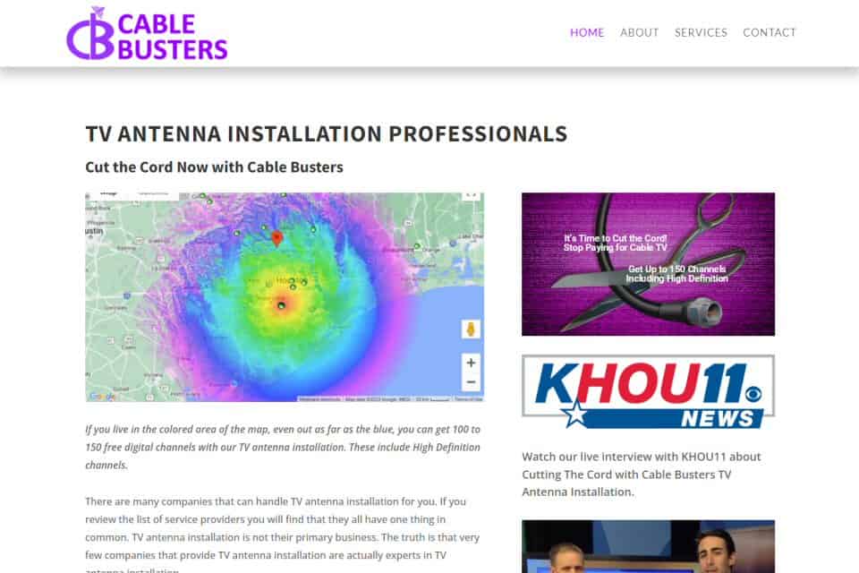 Cable Busters TV Antenna Installation by Porous Metal Filters